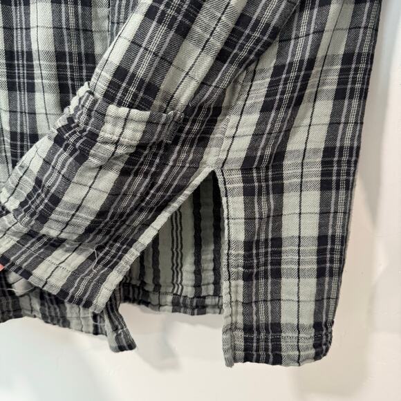 CP Shades Shirt Button Down 100% Cotton Blue Green Medium Lagenlook - Picture 8 of 10